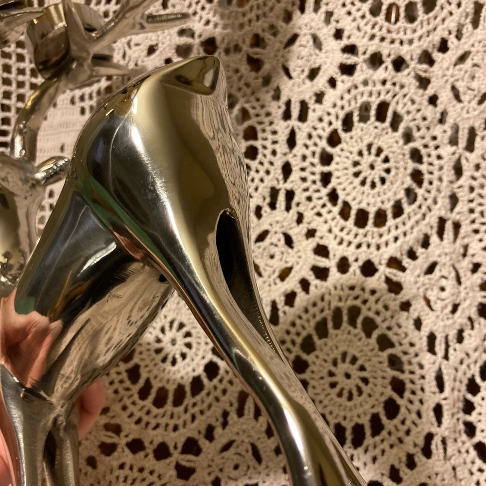 Reindeer Christmas Winter Tealight Candle Holder - Metal Tall Decor - Picture 10 of 15